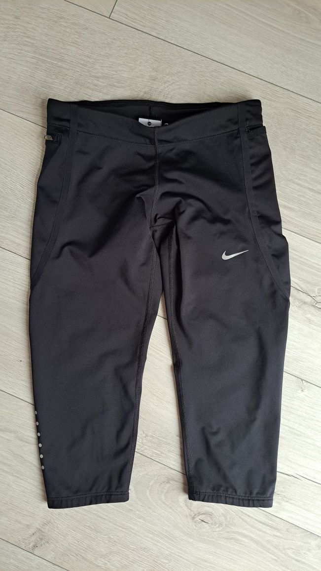 Nike Dri Fit getry legginsy sportowe treningowe czarne XS