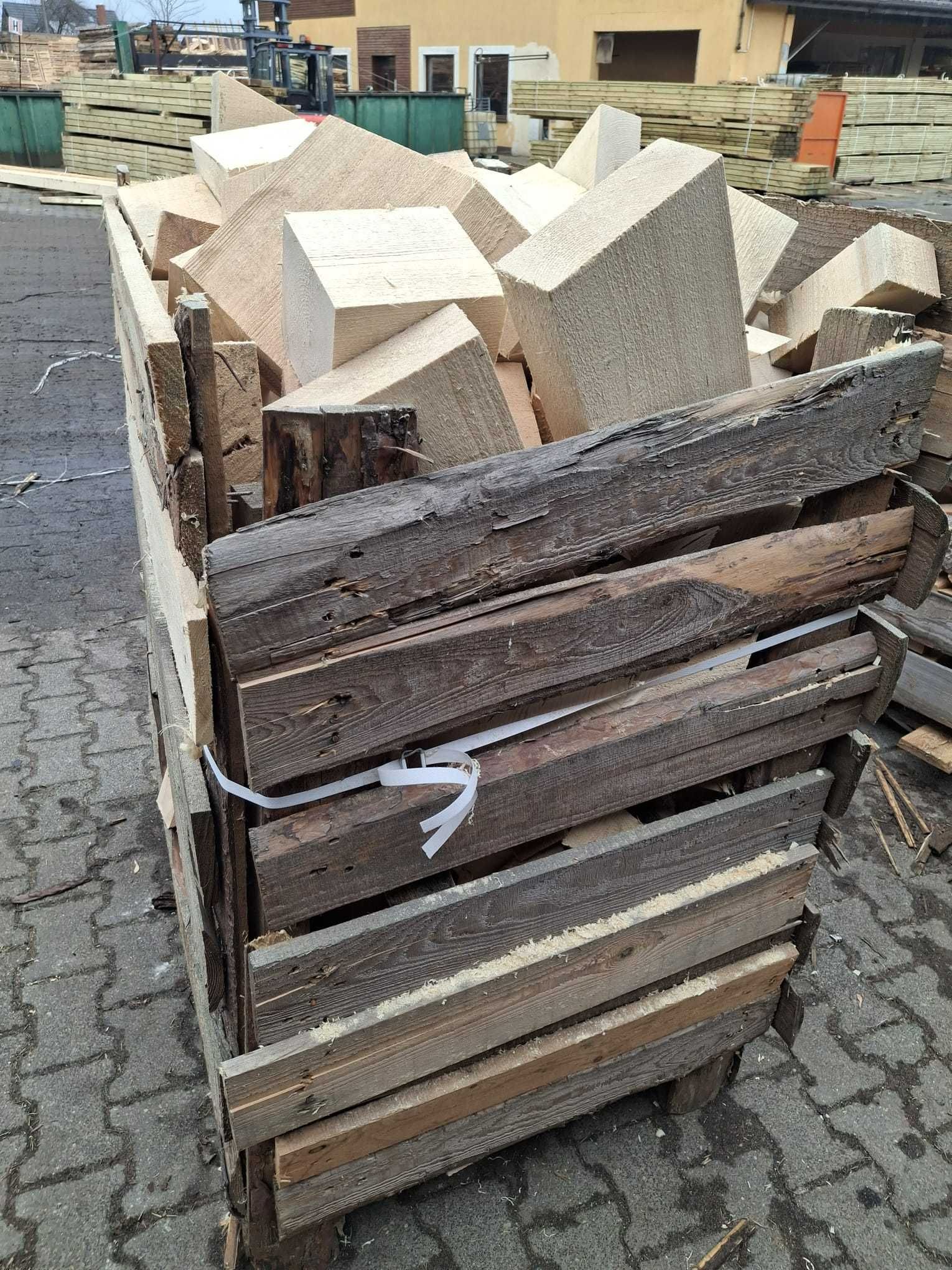 Drewno opałowe grube, kosze opałowe mix