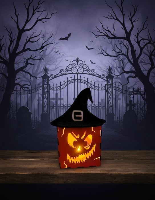 Dynia Lampion Straszny Halloween Dekoracja | Duch Dynia Pająk 3D