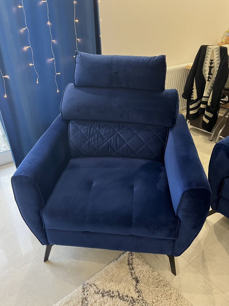 Zestaw wypoczynkowy sofa fotel Scandic Magic velvet