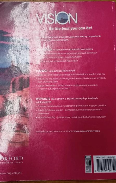 Komplet-Podręcznik Vision 3 plus zeszyt ćwiczeń
