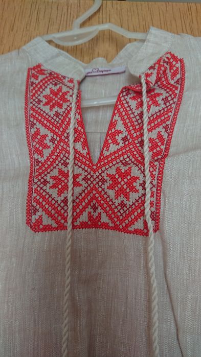 Koszula lniana słowiańska Białoruś 116 cm
