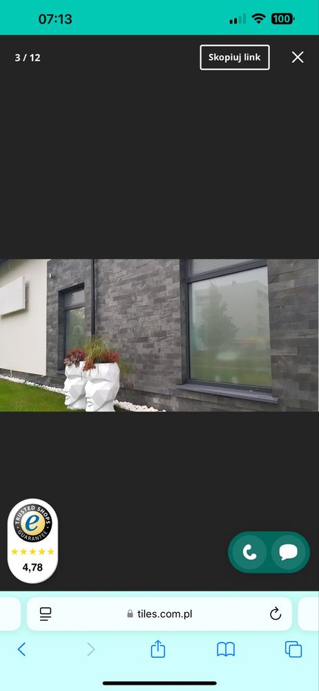 Łupek stone tiles black slate 10x30 ponad 2m2