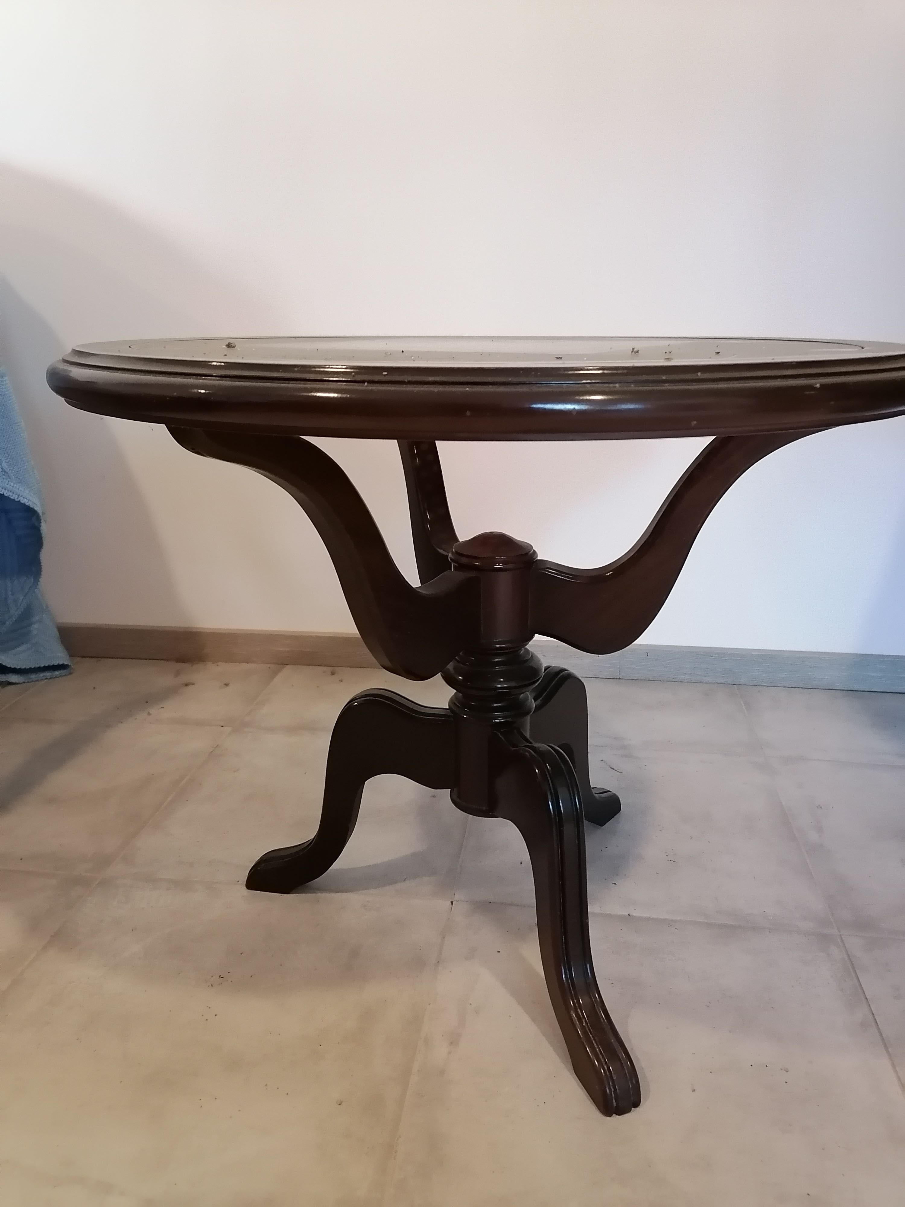 Mesa de Centro Redonda em Madeira