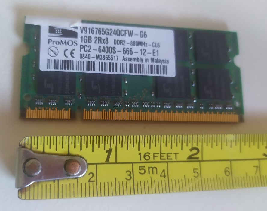 Memória RAM 1GB DDR2 800 MHz (para Laptop)