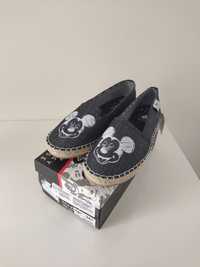 Nowe szare damskie espadryle Mickey Mouse Myszka Mickey rozmiar 39/40