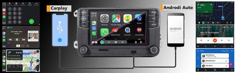 Магнитола RCD 360 pro carplay android auto камера проводка блютус нави