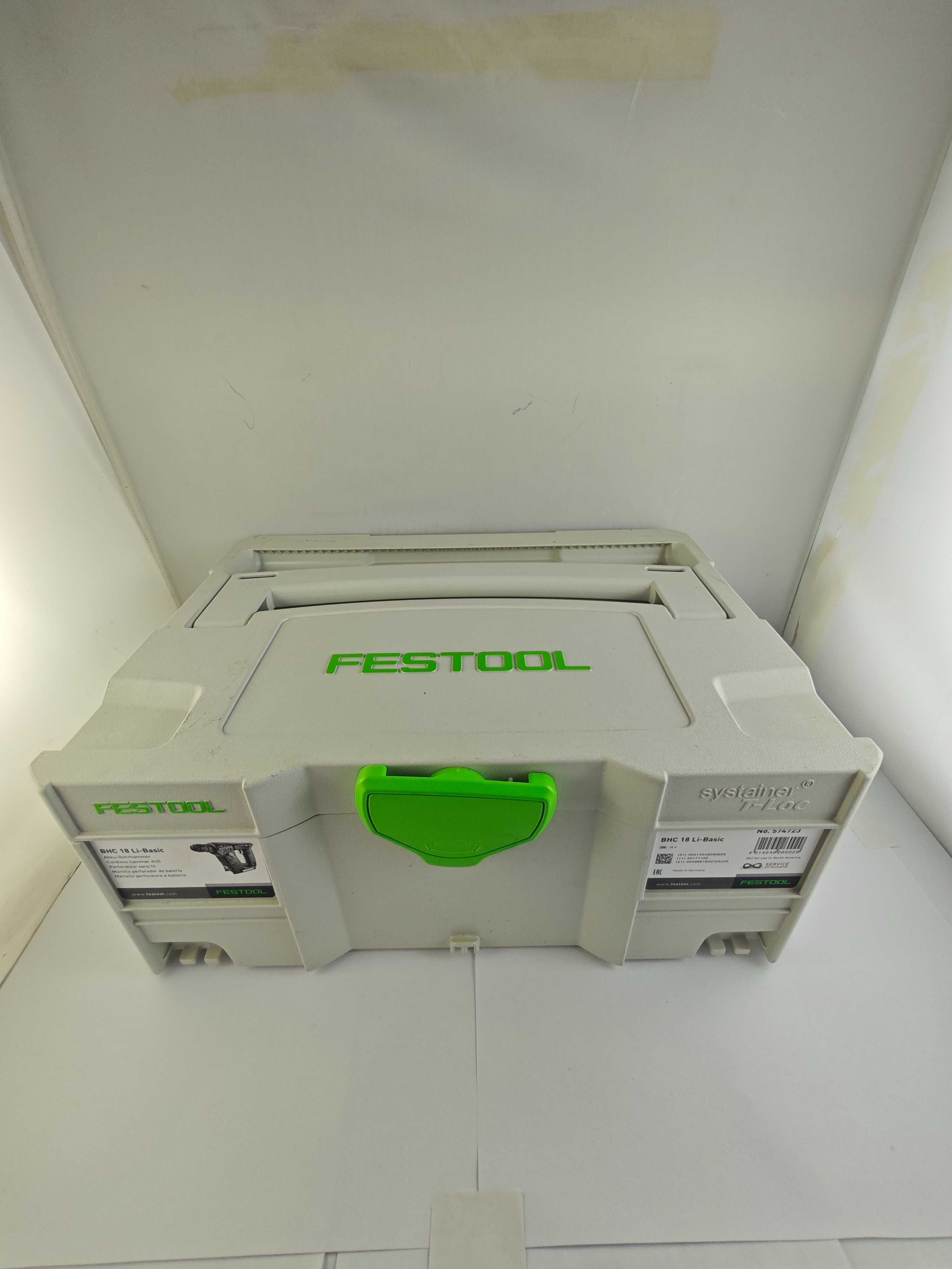 Młotowiertarka FESTOOL BHC 18 2X AKU 5,2AH Ładowarka / walizka