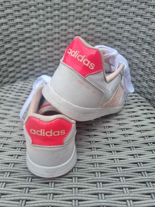 Buty ADIDAS R 38 wkł. 24.5 cm białe neon pudrowy róż sneakersy damskie