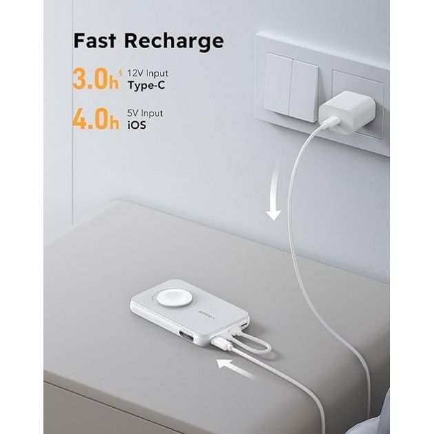 Повербанк VEGER V1171 10000 мАг 20W PD Fast Charging White (R3450)