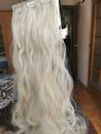 Doczepiane włosy clip in platynowy blond 55 cm 8 tresek
