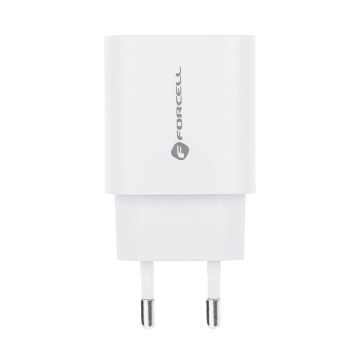 Ładowarka sieciowa FORCELL F-ENERGY Typ C + USB A PD QC4.0 3A 30W