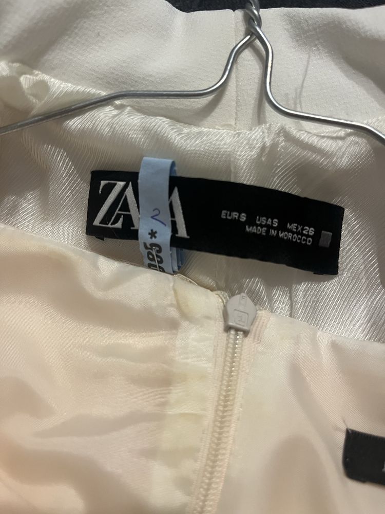 Marynarka długa biała Zara S