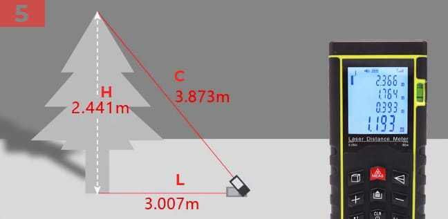 KRAFT&DELE Dalmierz Laserowy Cyfrowy Miernik Odległości 60m