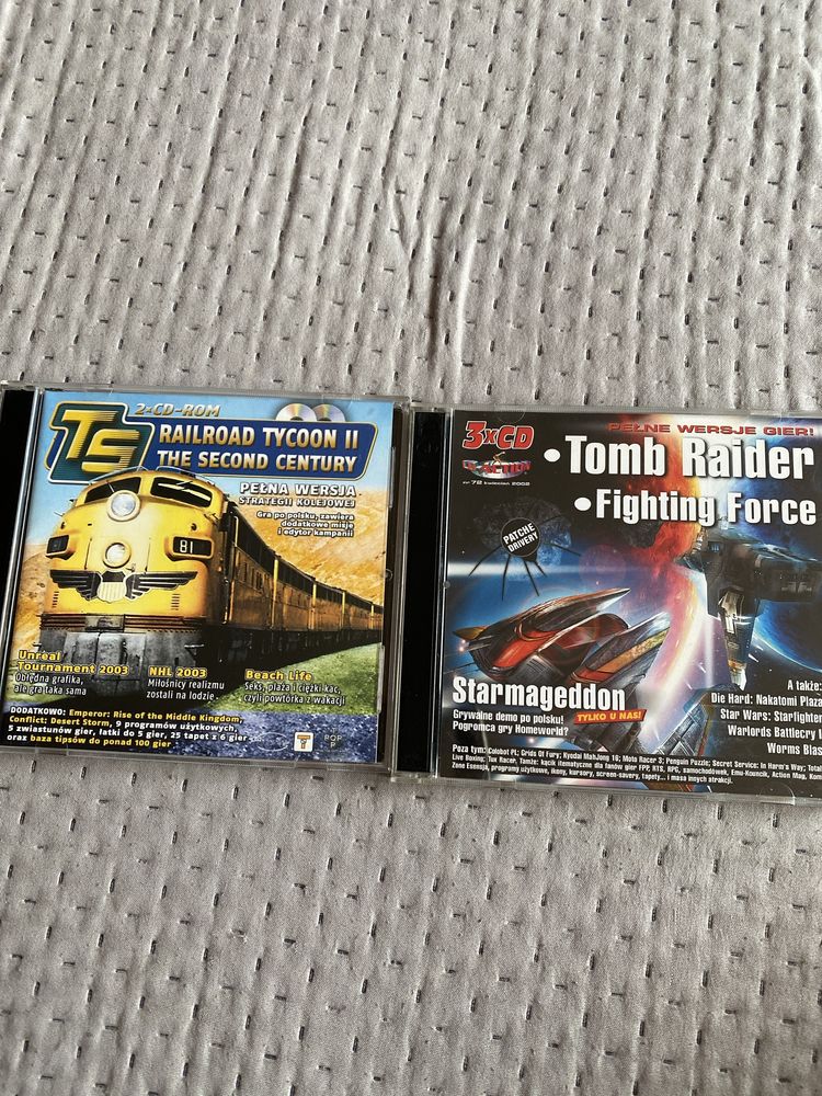 Gry PC Tycoon II railroad, Tomb raider, Fighting Force