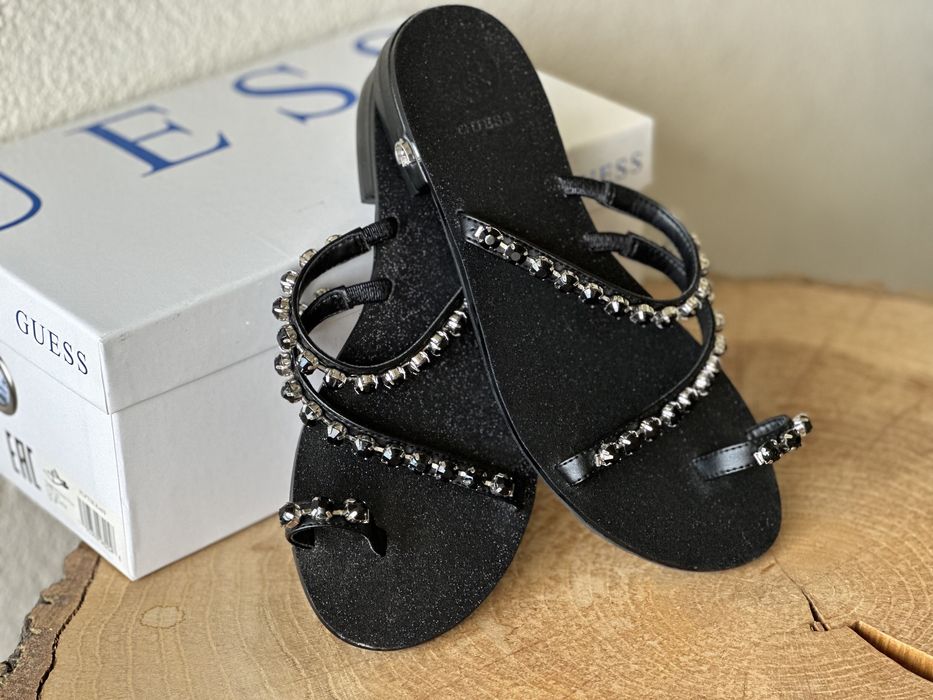 GUESS Japonki Fortina FLFTI2 LEA03 BLACK jak nowe