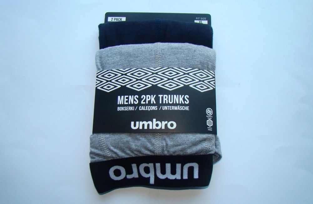 Bokserki Męskie UMBRO TRUNKS 2 Pack navy/grey r. XXL