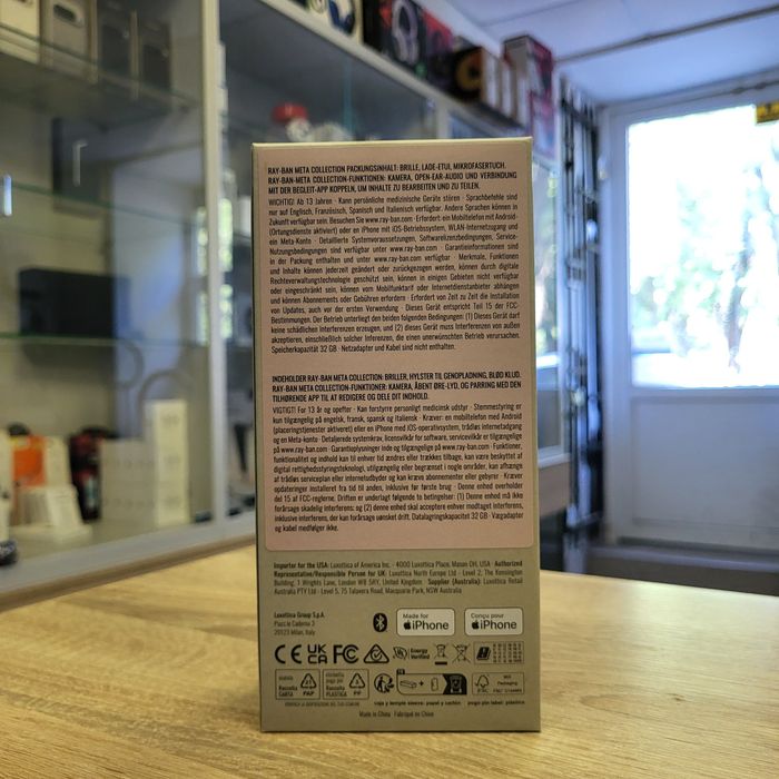 Ray-Ban Meta Wayfarer Matte Black Frame/Polar Dusty Blue Нові!