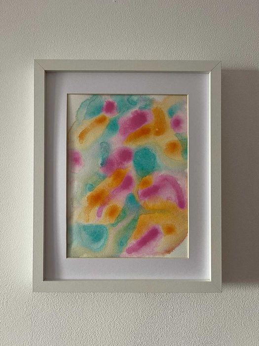 Pintura abstrata em acrílico