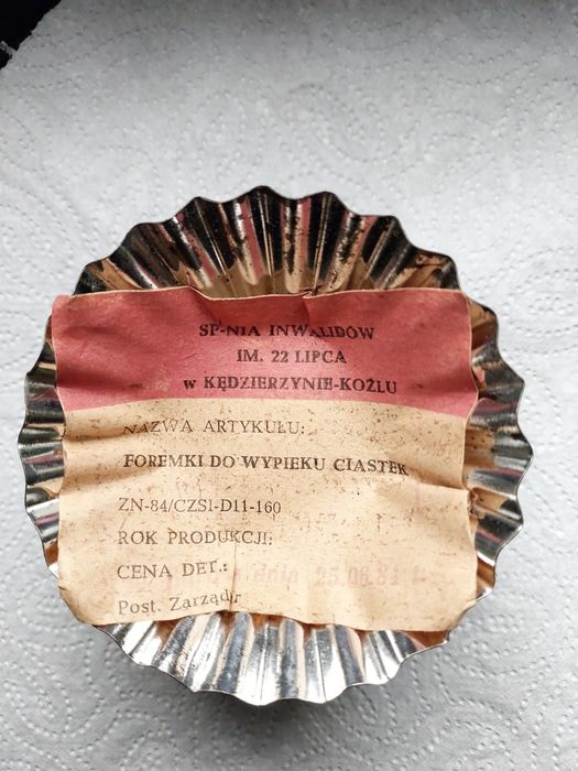 Foremki do ciastek czasy PRL rok 1984