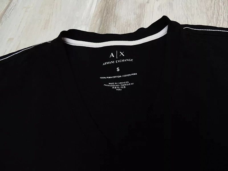 Armani Exchange Ax Hem Print Oversize V-neck T-shirt koszulka