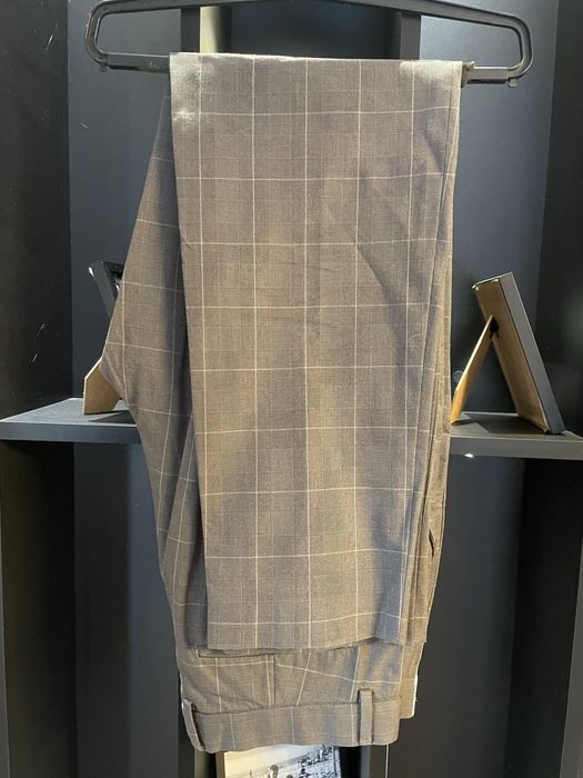 Spodnie meskie szare w kratke