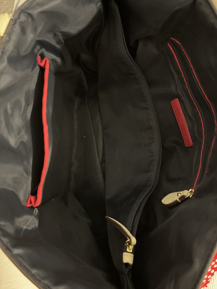 torebka torba shopper bag tommy hilfiger beżowa