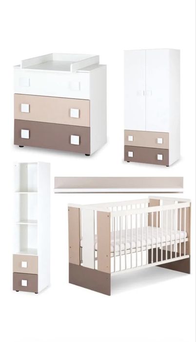 Klupś Paula latte zestaw mebli dziecięcych
