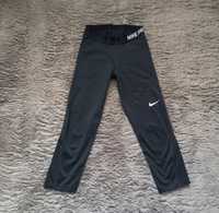 Legginsy Nike Pro dri fit spodnie sport czarne 3/4 rybaczki za kolana