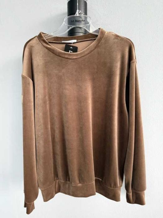 Dres welurowy brąz czekolada La Blanche rozm. 40 NOWY