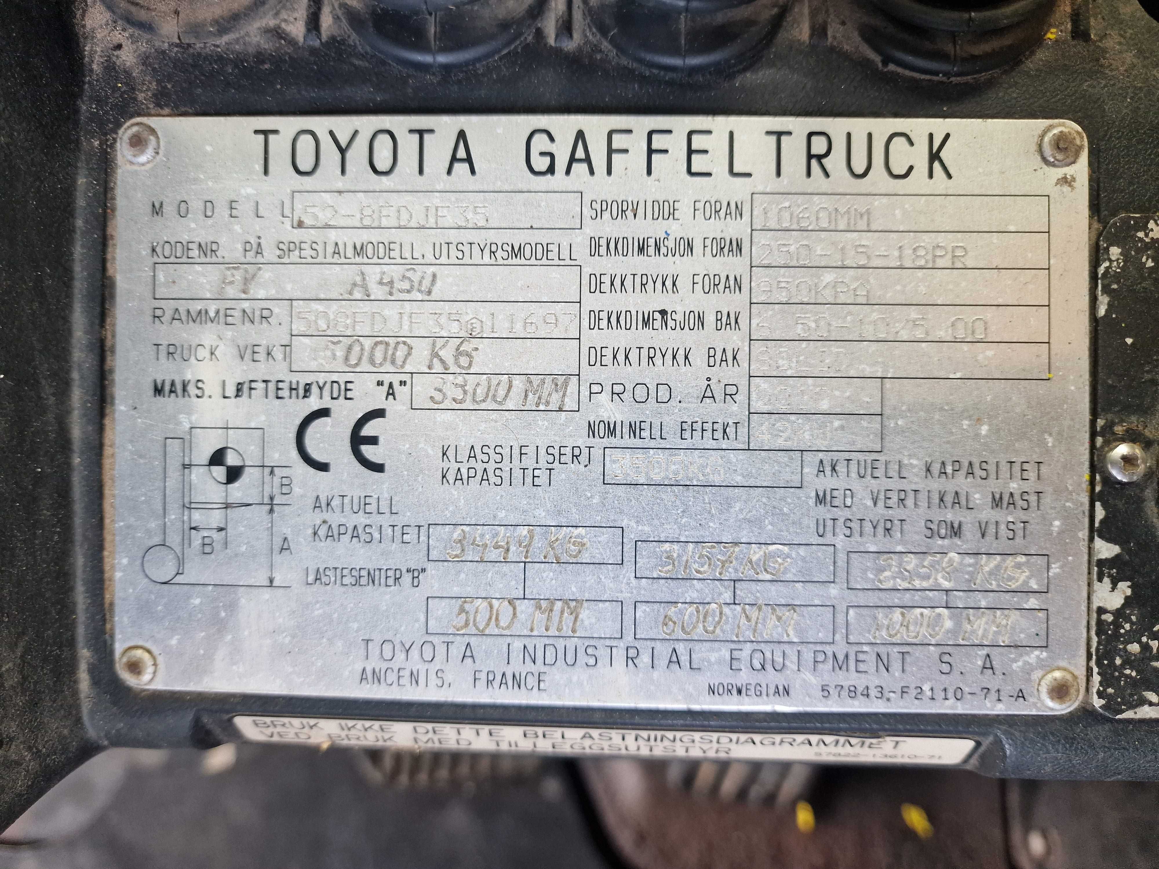 Empilhador Toyota 3.5T