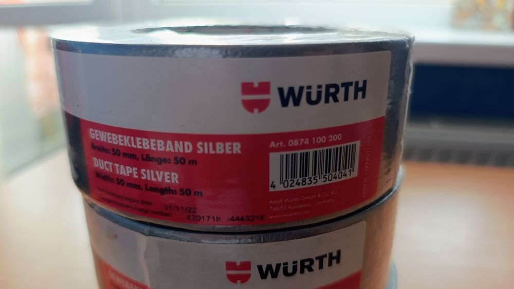 Тканевая клейкая лента Würth Полиэстер 50мx50 мм