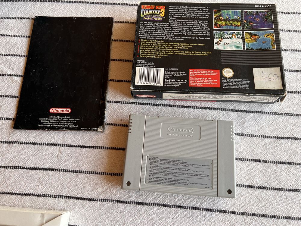 Gra Donkey Kong Country 3 Super Nintendo PAL version SNES