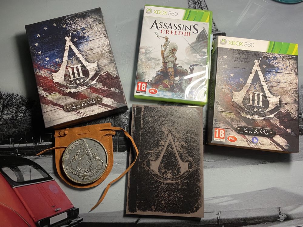 ASSASSIN'S CREED 3 III xbox 360 kolekcjonerska Join Or Die POLSKA wers