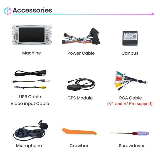 Rádio 2din 2/32GB android Ford 7' GPS WIFI rds CARPLAY + CANBUS NOVO