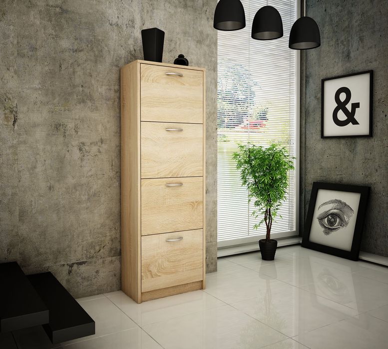NOWA szafka na buty z 4 klapami 152x50x28