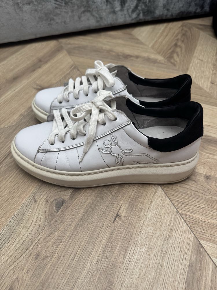 Patrizia Pepe trampki buty adidasy snekersy skórzane 40