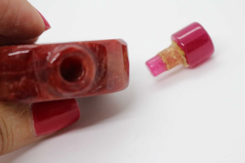 Snuff Bottle em JADE Laranja XIX
