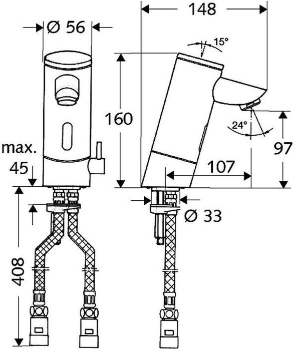 Elektroniczna armatura umywalkowa SCHELL PURIS E HD-M (230V)