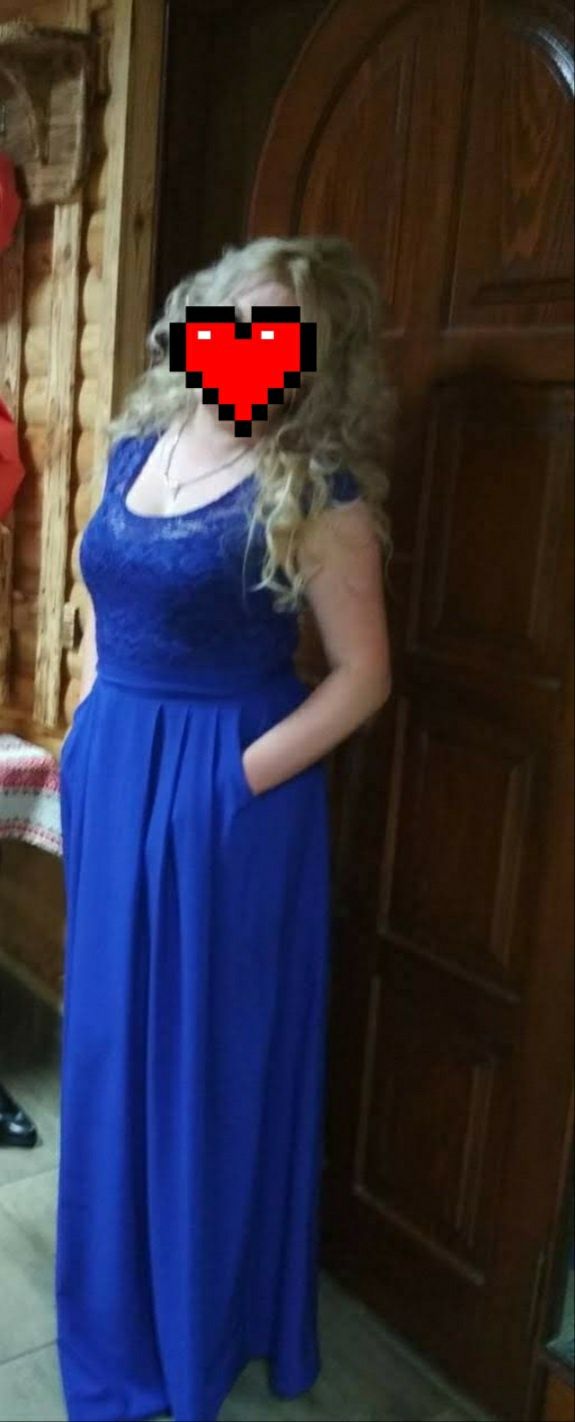 Платье нарядное синее