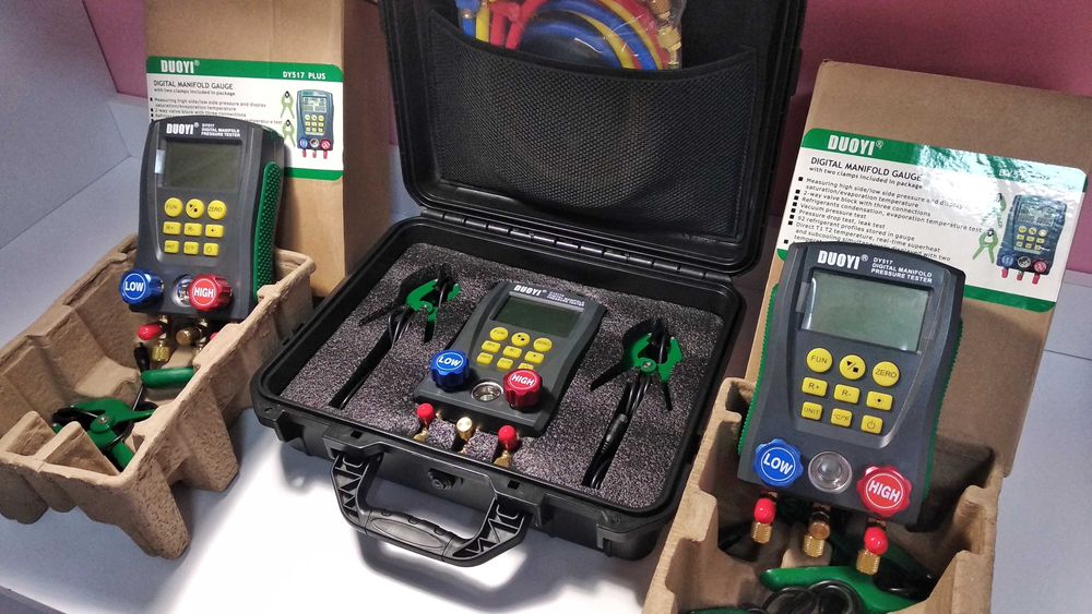 Манометри DUOYI DY517 Plus Манометричний колектор - щупи - кондиціонер