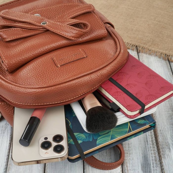 plecak damski skórzany miejski z kokardką paolo peruzzi t-71-lbr