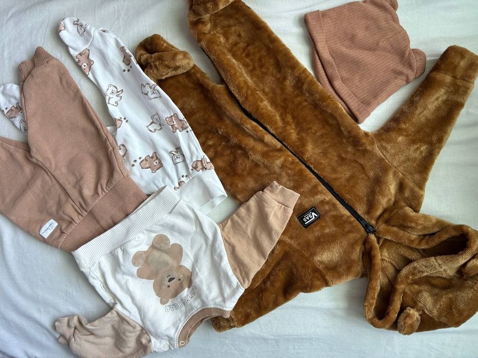 Набір речей в пологовий, пакет речей 56, 62 розмір, комбінезон, боді