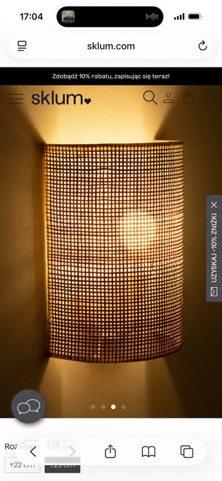 Kinkiet rattanowy SKLUM