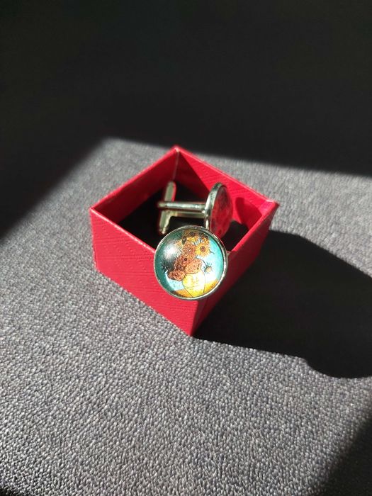 Spinki do mankietów Van Gogh Słoneczniki + pudełko