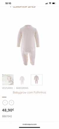 Vendo Babygrow Naturapura 12 meses