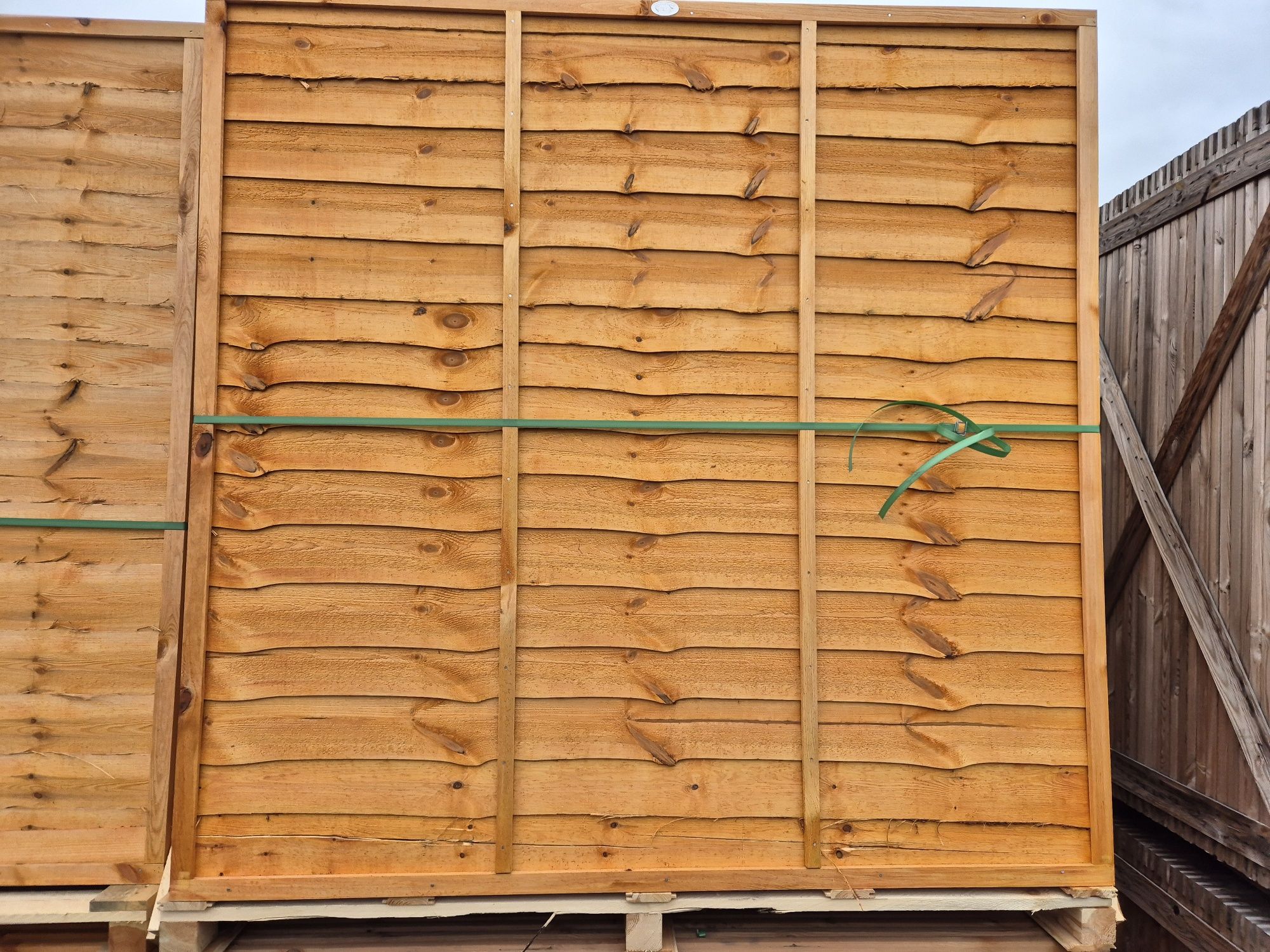 Panel lamelowy ogrodzeniowy płot drewniany  180x180 Gruby