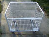 Metalowy kosz transportowy, magazynowy, siatkowy
