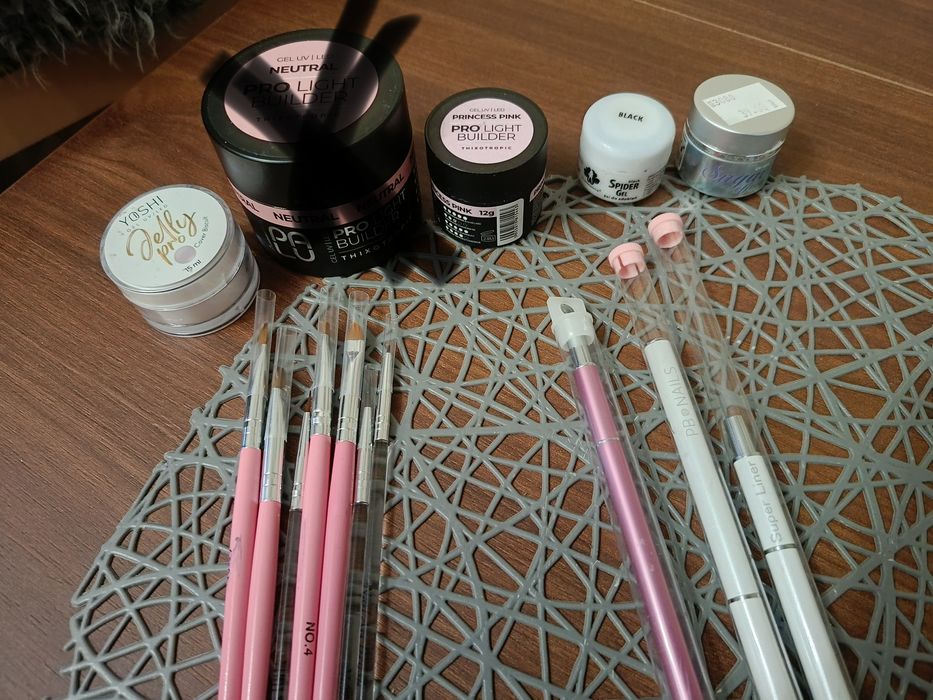 Zestaw żeli+ pędzelki