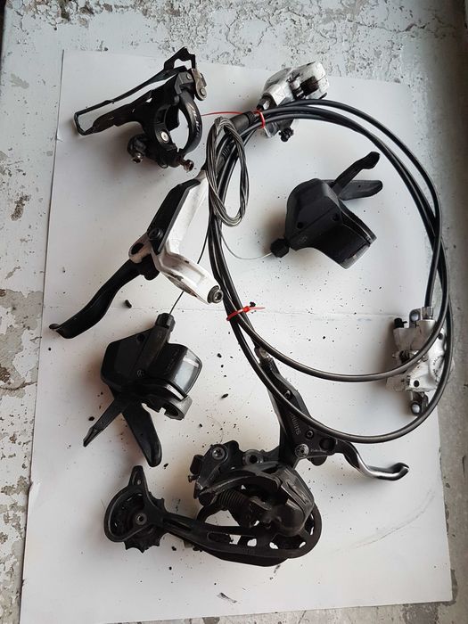 Комплект Shimano Acera + Shimano Alivio + Shimano SLX + гидролиния